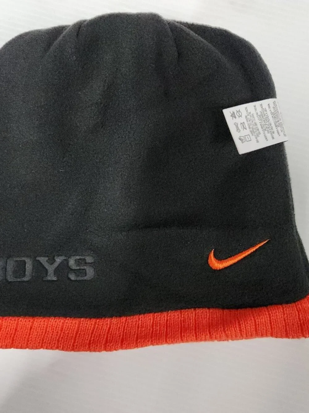 Nike Oklahoma State Cowboys OSU Reversible Beanie Hat Size 4/7 Fleece 166